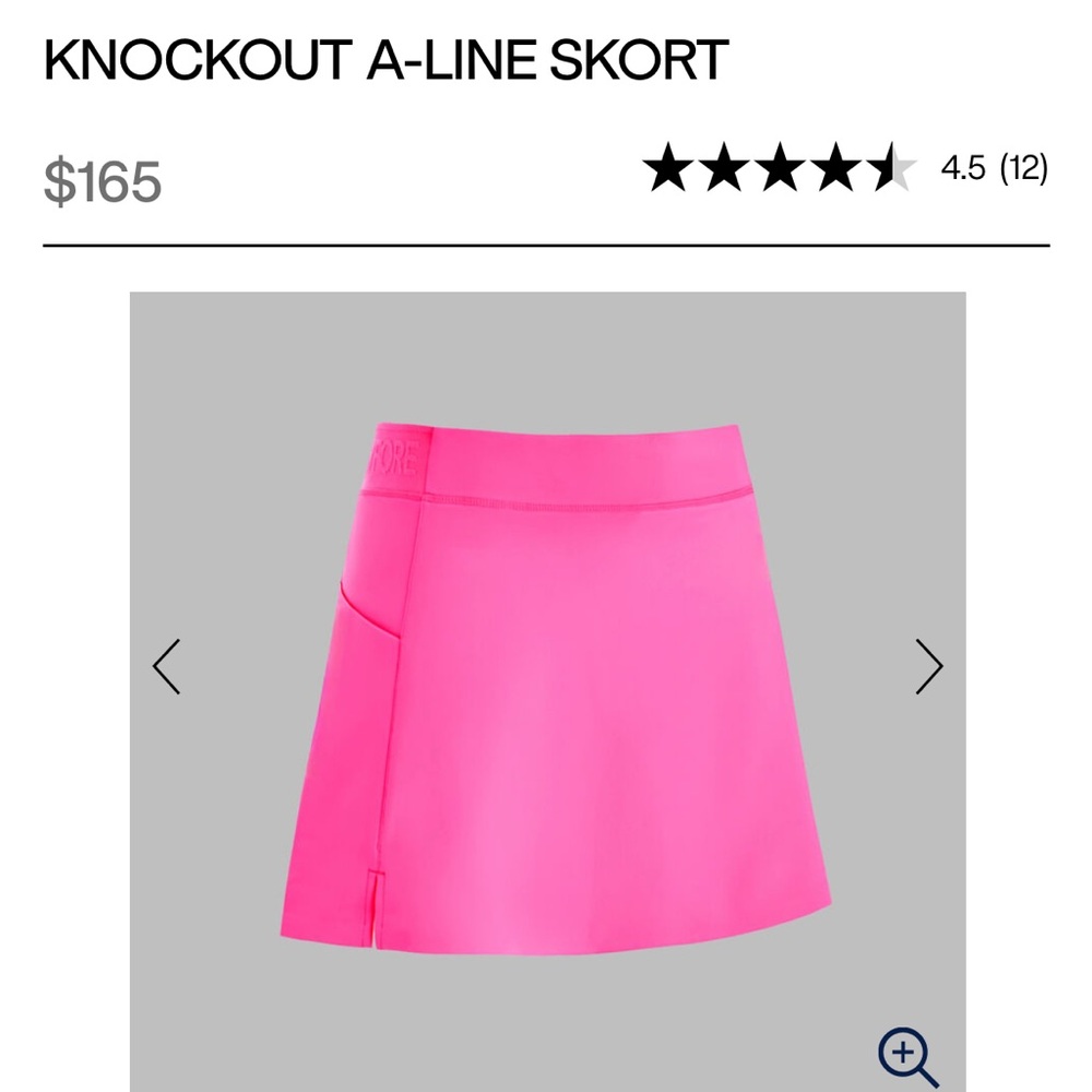 G/FORE Vibrant Pink A-Line Skort